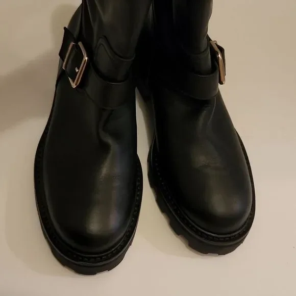 The Jimmy Choo Youth II Leather Boot features a leather upper, - Picture 5 of 14